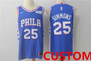 Men & Youth Customized Philadelphia 76ersNew Royal Blue 2017-2018 Nike Swingman Stitched Jersey->customized nba jersey->Custom Jersey